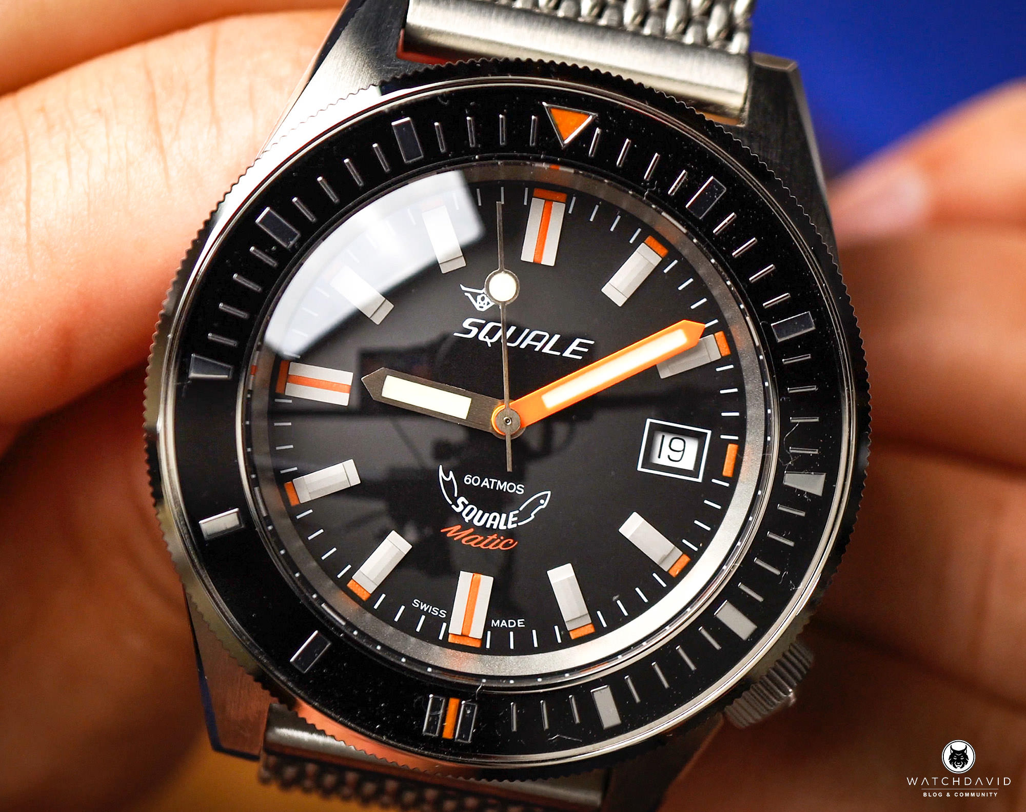 Taucheruhr im Test: Squale Matic Satin Black Mesh MATICXSG.ME2