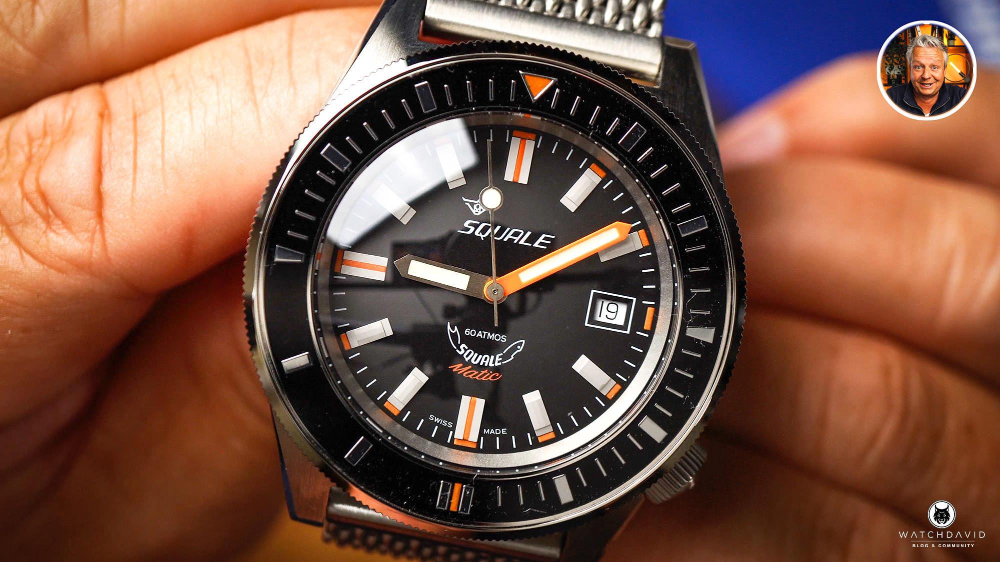 Taucheruhr im Test: Squale Matic Satin Black Mesh MATICXSG.ME2